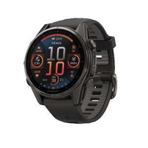 Часы Garmin Fenix 8 AMOLED Sapphire 47 мм угольно-черный DLC, пепельно-серый ремешок