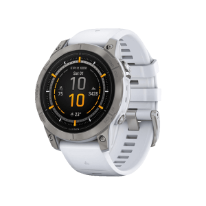 Часы Garmin epix Pro Gen 2 Sapphire Edition 47 мм, титановый, белый DLC, белый ремешок